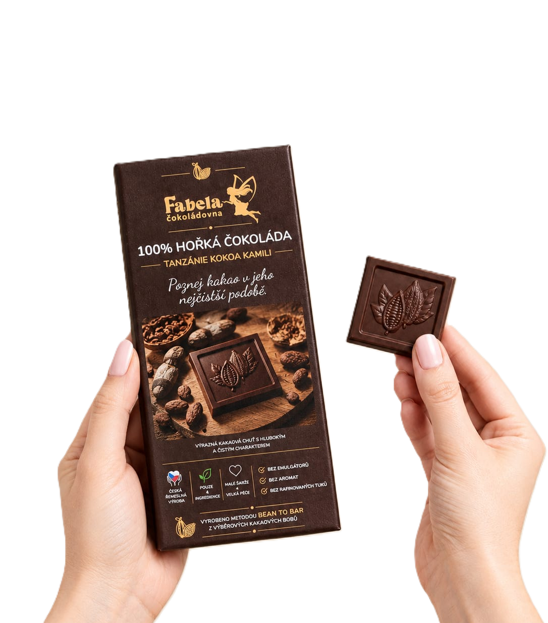 Hořká Bean to Bar čokoláda Fabela